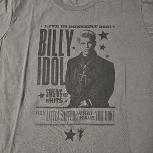 Billy Idol Music Shirt, Size Small
